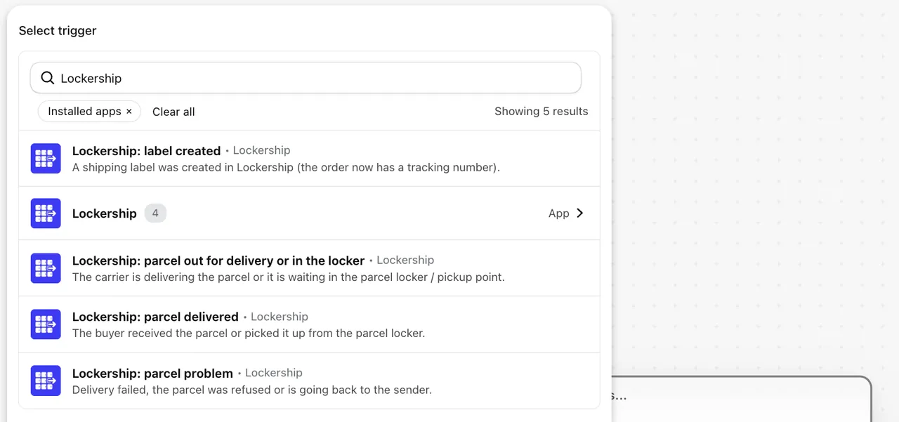 Automate parcel events with Shopify Flow