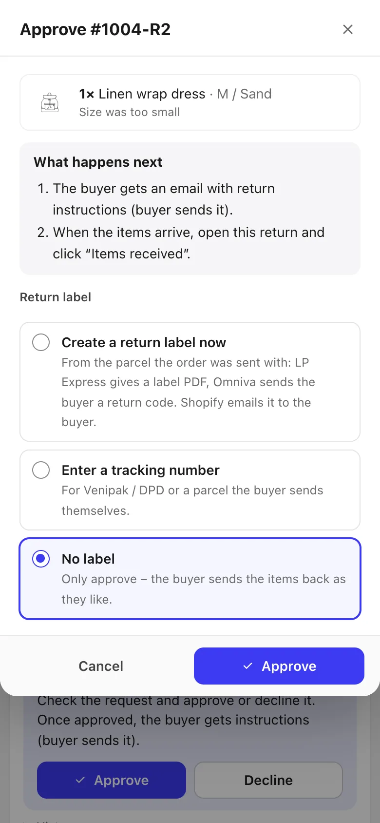 Handle the first request