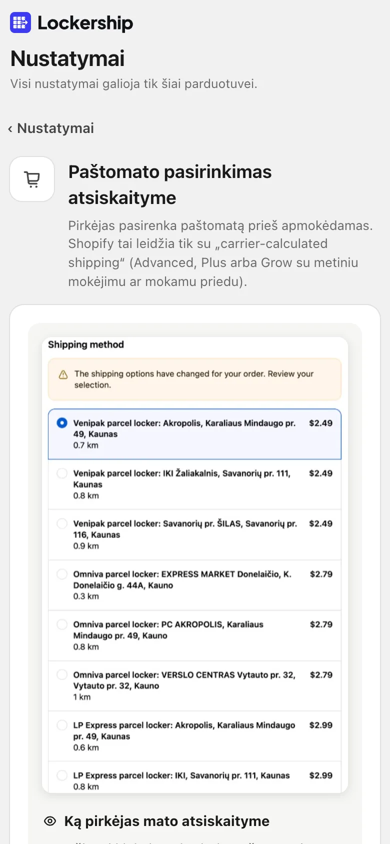 Įjunkite ir nustatykite kainas